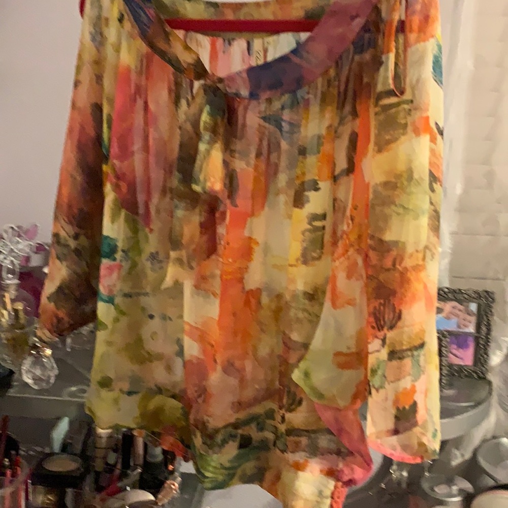 Beautiful Sheer Cold Shoulder Top
